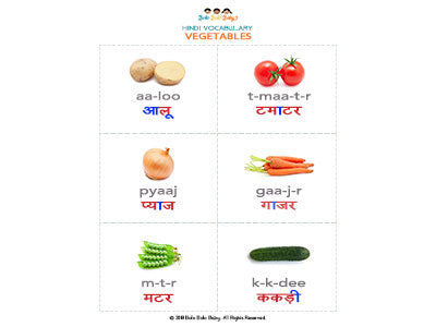 Fruits and Vegetables Vocabulary (Hindi) – Bolo Bolo Baby
